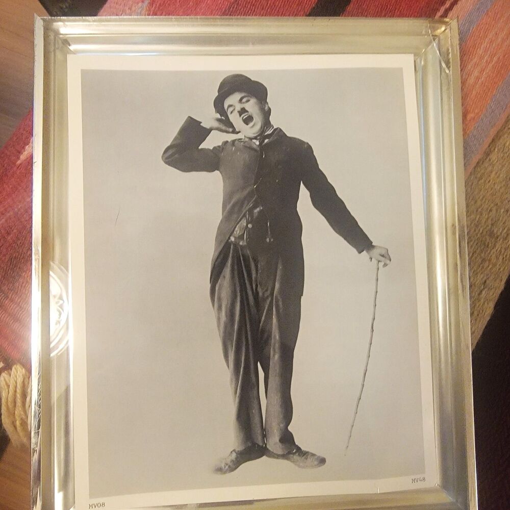 Charlie Chaplin (1954)—Vintage Photograph 8"x11" black & white photo